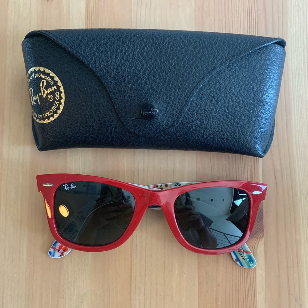 Ray ban wayfarer special edition red NY Subway map